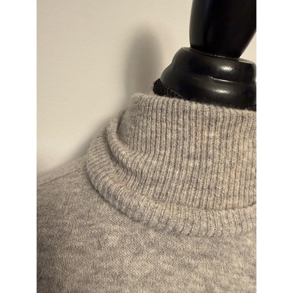 J.Crew Womens Heather Gray Merino Alpaca Blend Turtleneck Sweater Dress - Picture 3 of 9